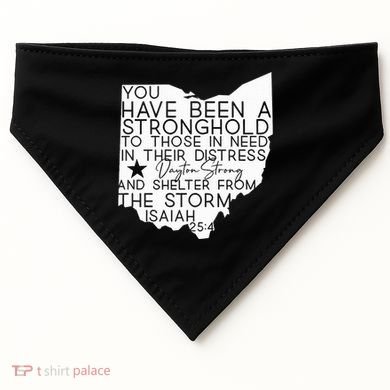 Isaiah 254 Dayton Strong Ohio Map Bible Verse Scripture USA-Made Doggie Bandana