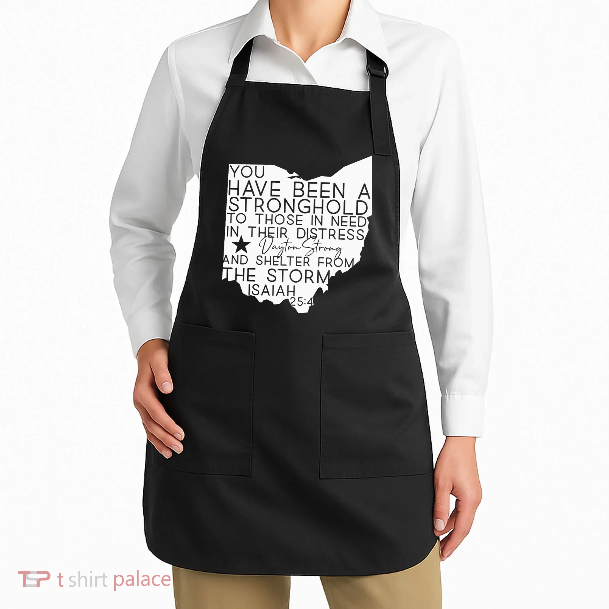 Isaiah 254 Dayton Strong Ohio Map Bible Verse Scripture Apron