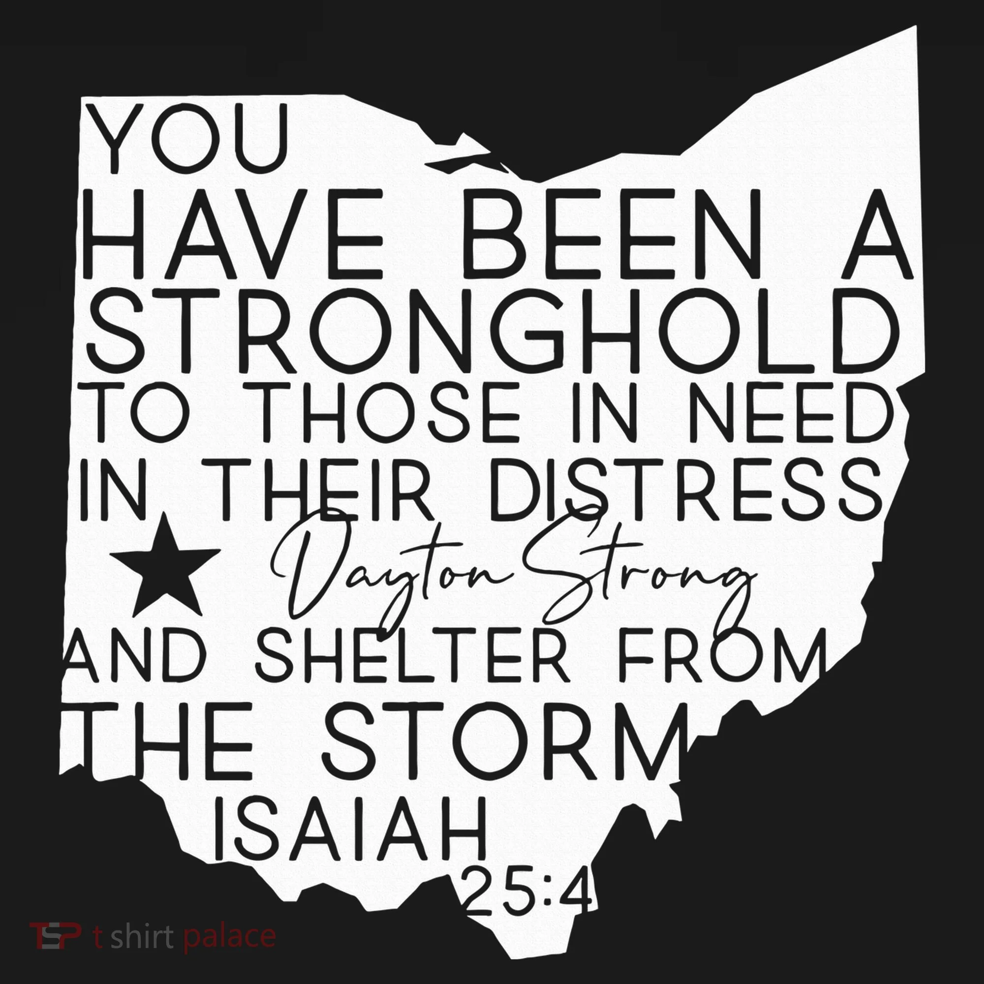 Isaiah 254 Dayton Strong Ohio Map Bible Verse Scripture Apron