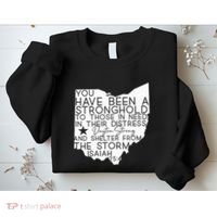 Isaiah 254 Dayton Strong Ohio Map Bible Verse Scripture Sweatshirt thumb 2