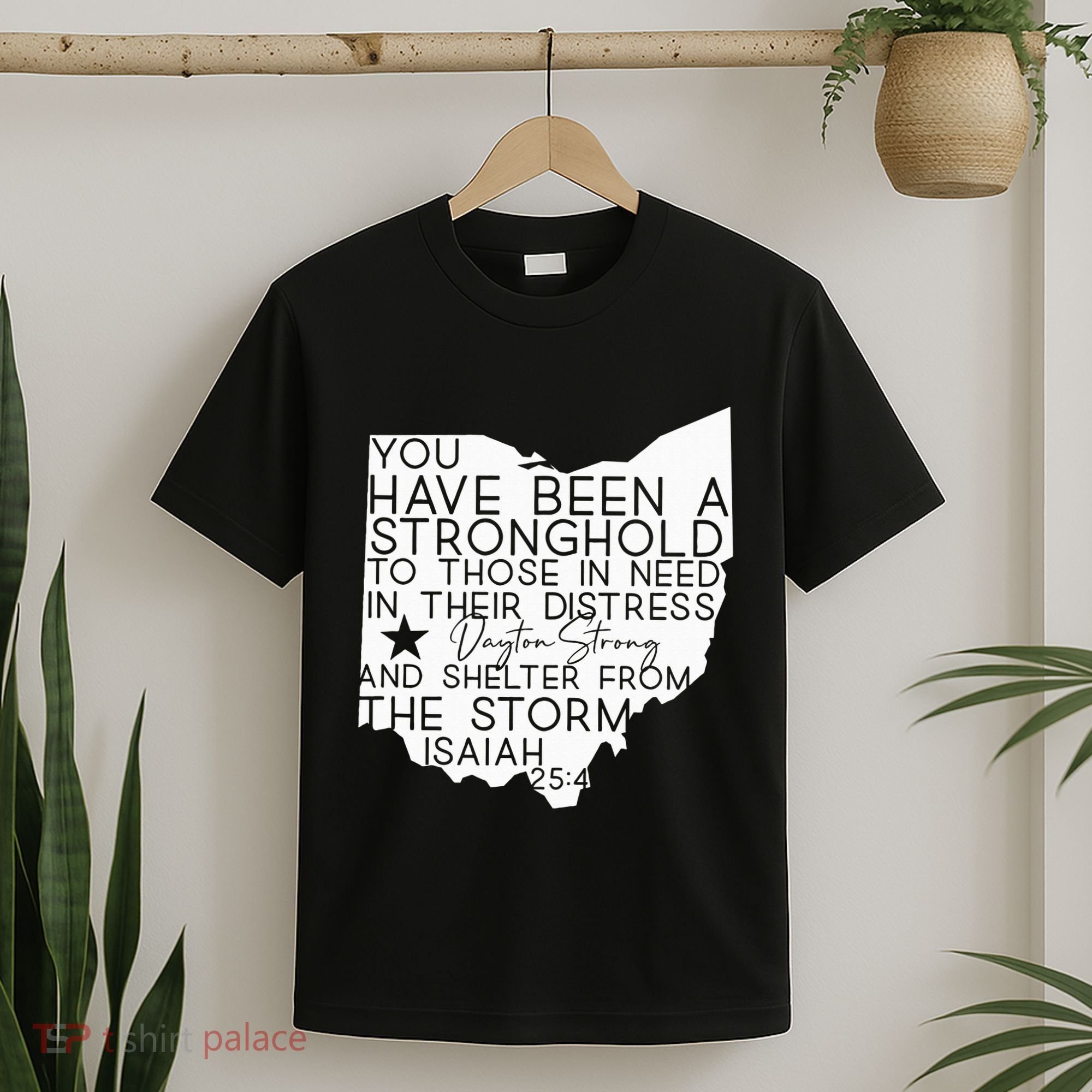 Isaiah 254 Dayton Strong Ohio Map Bible Verse Scripture T-Shirt