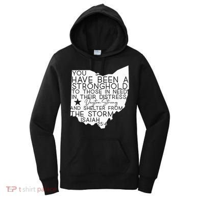 Isaiah 254 Dayton Strong Ohio Map Bible Verse Scripture Women's Hoodie