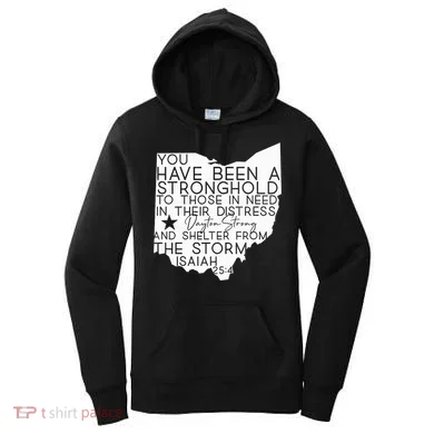 Isaiah 254 Dayton Strong Ohio Map Bible Verse Scripture Women's Hoodie
