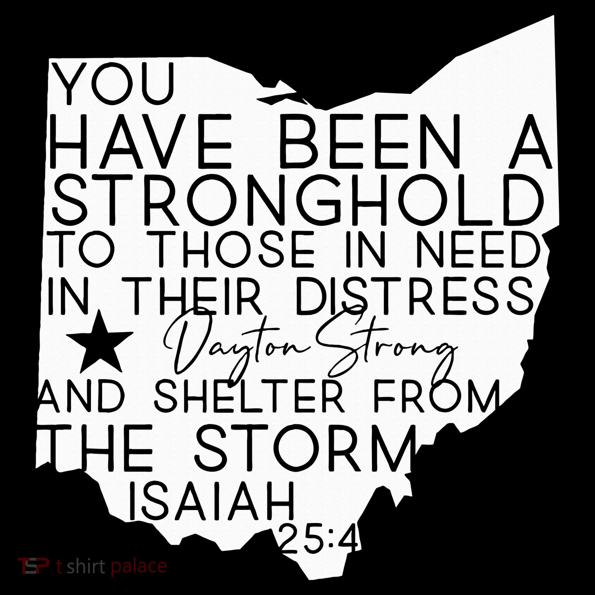 Isaiah 254 Dayton Strong Ohio Map Bible Verse Scripture Women's Hoodie