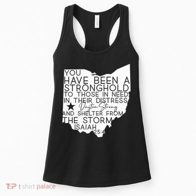 Isaiah 254 Dayton Strong Ohio Map Bible Verse Scripture Women's Tank Top