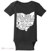 Isaiah 254 Dayton Strong Ohio Map Bible Verse Scripture Baby Bodysuit thumb 0