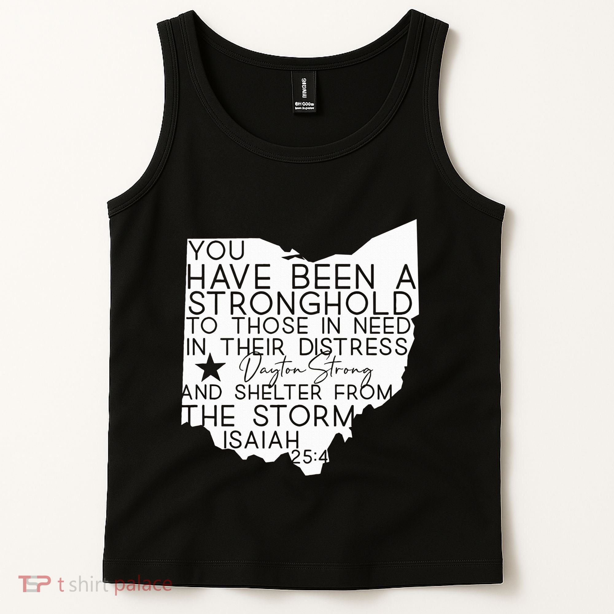 Isaiah 254 Dayton Strong Ohio Map Bible Verse Scripture Tank Top