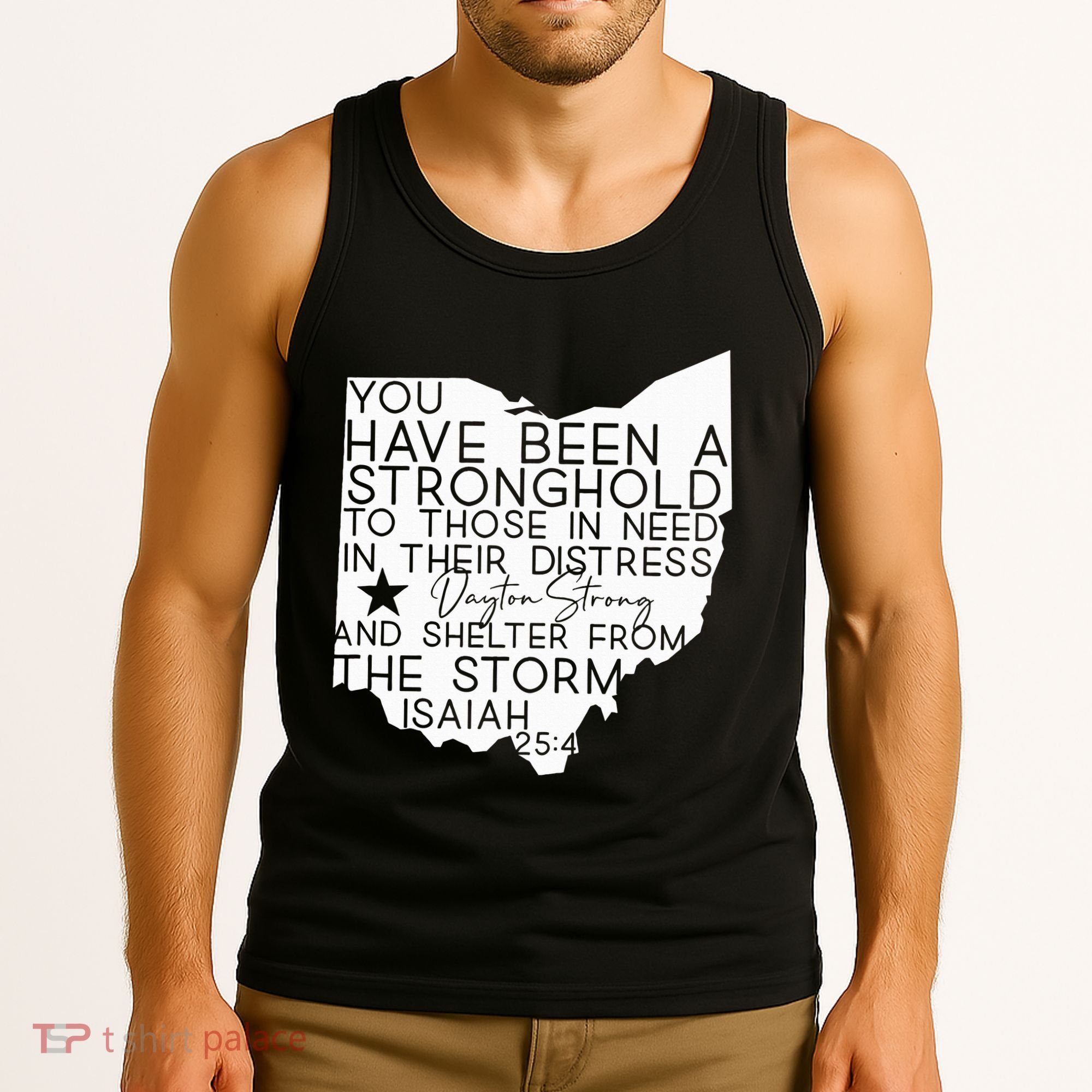 Isaiah 254 Dayton Strong Ohio Map Bible Verse Scripture Tank Top