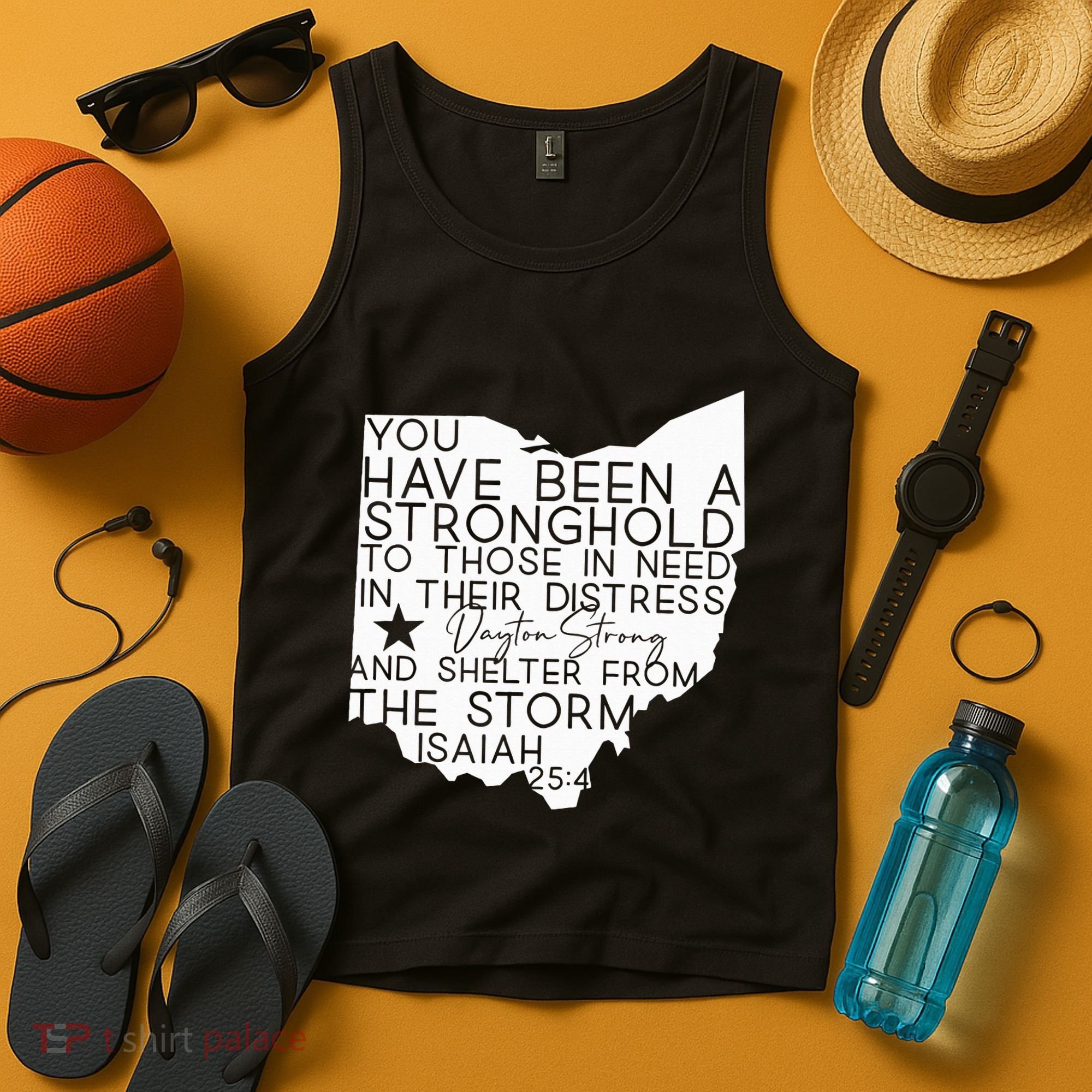 Isaiah 254 Dayton Strong Ohio Map Bible Verse Scripture Tank Top