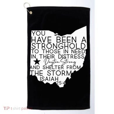 Isaiah 254 Dayton Strong Ohio Map Bible Verse Scripture Golf Towel