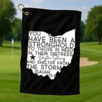 Isaiah 254 Dayton Strong Ohio Map Bible Verse Scripture Golf Towel thumb 1