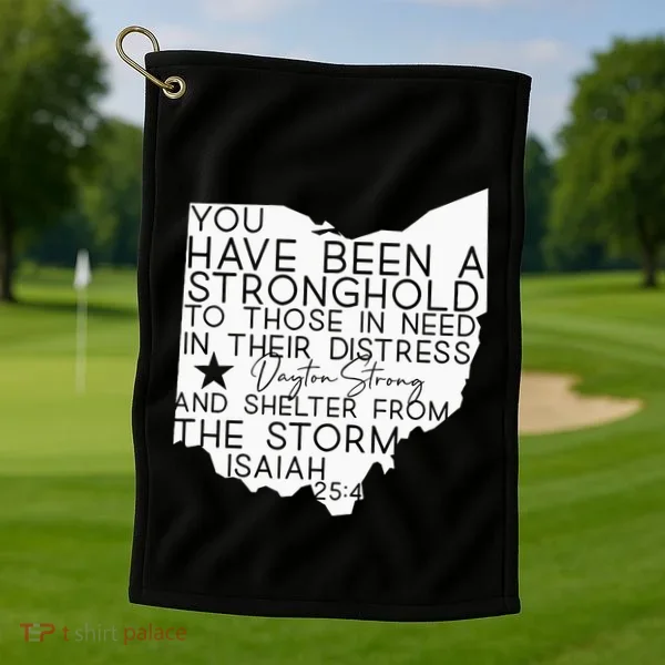 Isaiah 254 Dayton Strong Ohio Map Bible Verse Scripture Golf Towel