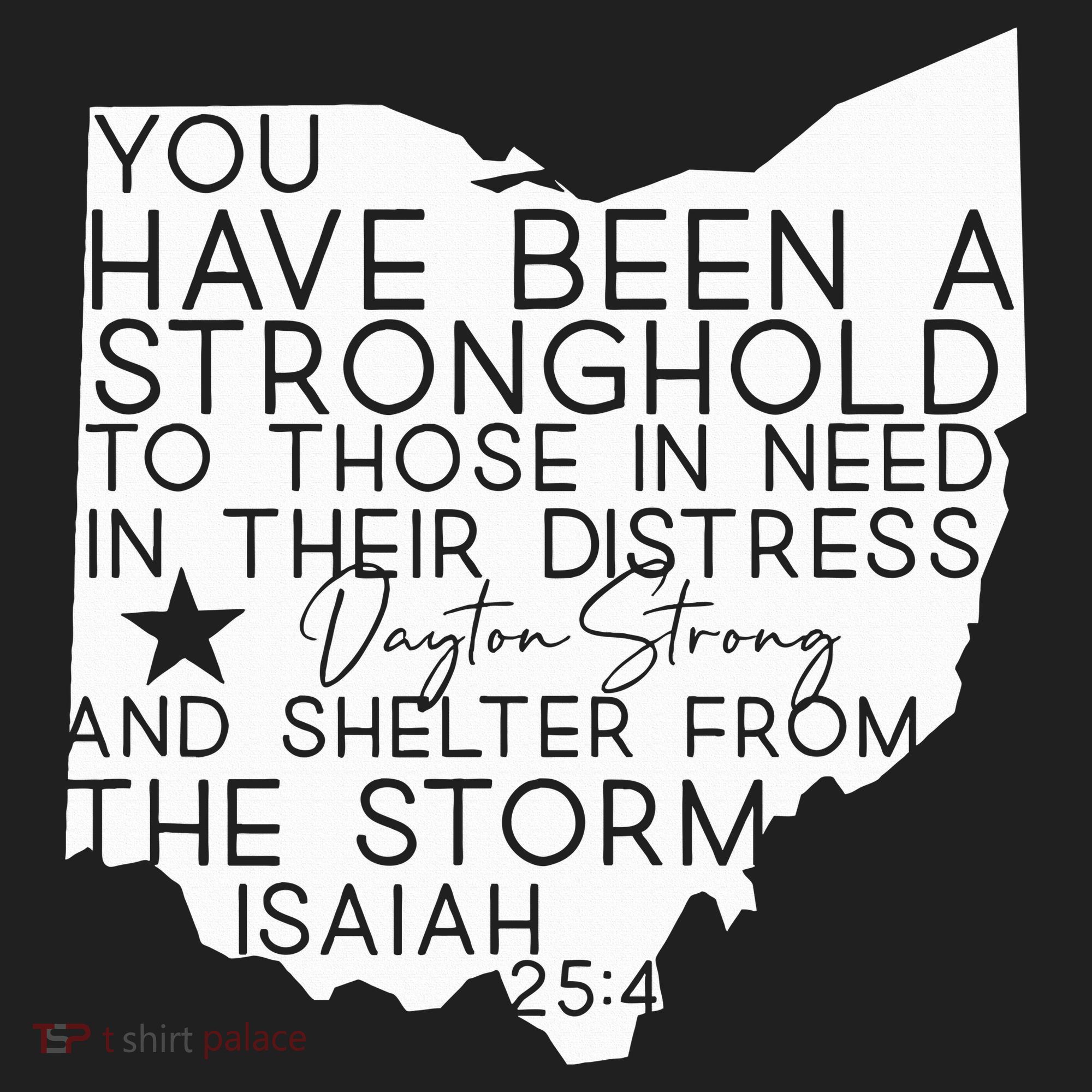 Isaiah 254 Dayton Strong Ohio Map Bible Verse Scripture Golf Towel