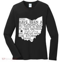 Isaiah 254 Dayton Strong Ohio Map Bible Verse Scripture Women's Long Sleeve Shirt thumb 0