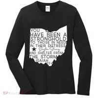 Isaiah 254 Dayton Strong Ohio Map Bible Verse Scripture Women's Long Sleeve Shirt thumb 0