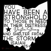 Isaiah 254 Dayton Strong Ohio Map Bible Verse Scripture Women's Long Sleeve Shirt thumb 2
