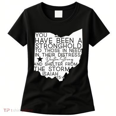 Isaiah 254 Dayton Strong Ohio Map Bible Verse Scripture Women's T-Shirt