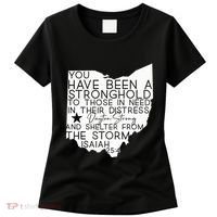 Isaiah 254 Dayton Strong Ohio Map Bible Verse Scripture Women's T-Shirt thumb 0