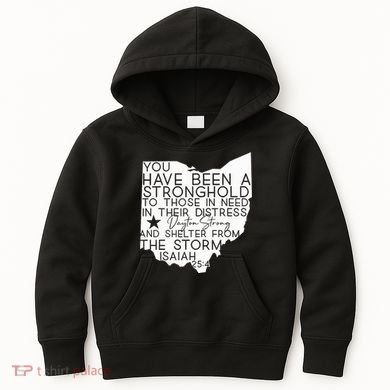 Isaiah 254 Dayton Strong Ohio Map Bible Verse Scripture Kids Hoodie
