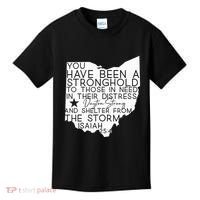 Isaiah 254 Dayton Strong Ohio Map Bible Verse Scripture Kids T-Shirt thumb 0