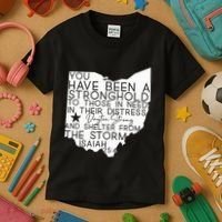 Isaiah 254 Dayton Strong Ohio Map Bible Verse Scripture Kids T-Shirt thumb 3