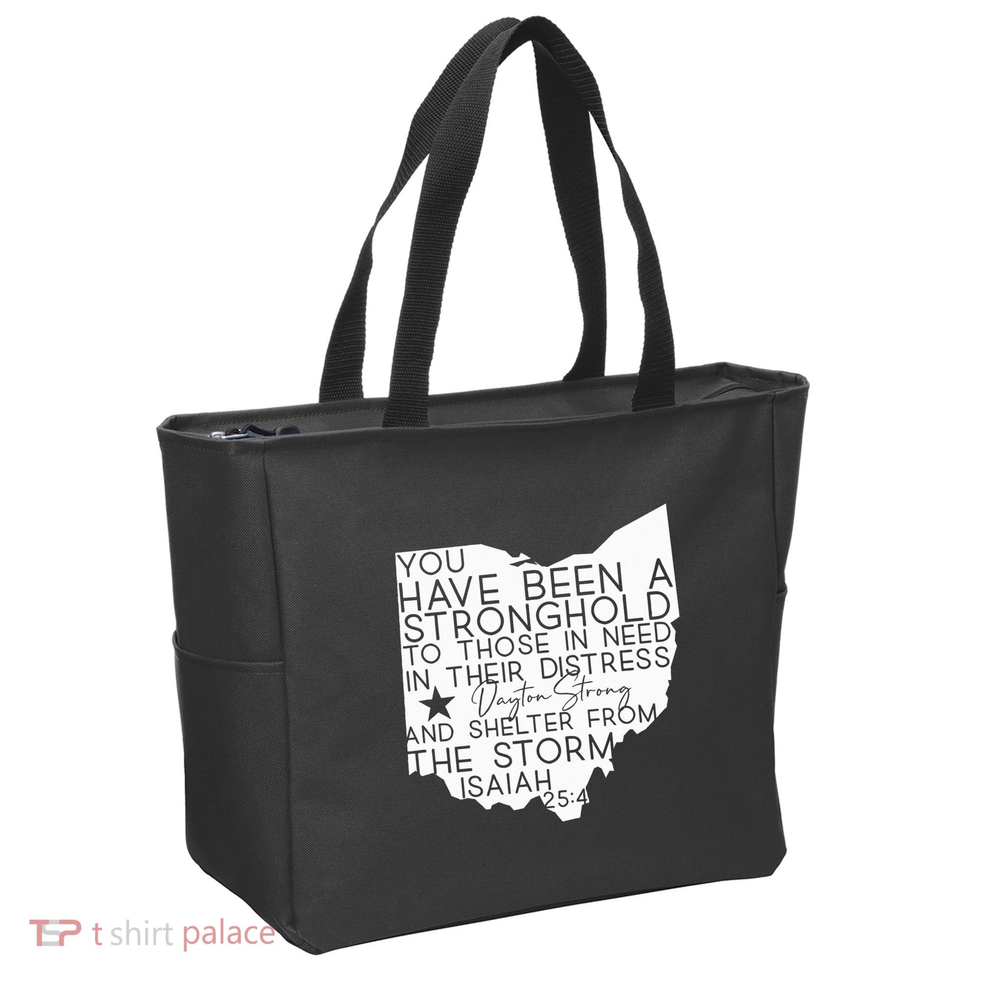 Isaiah 254 Dayton Strong Ohio Map Bible Verse Scripture Tote Bag