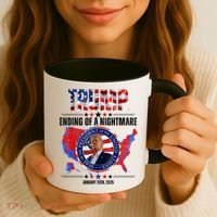Inauguration 2025 Ending Of A Nightmare President Donald J Trump Coffee Mug thumb 3