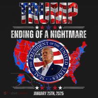 Inauguration 2025 Ending Of A Nightmare President Donald J Trump Ornament thumb 1