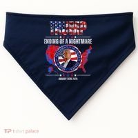Inauguration 2025 Ending Of A Nightmare President Donald J Trump USA-Made Doggie Bandana thumb 0