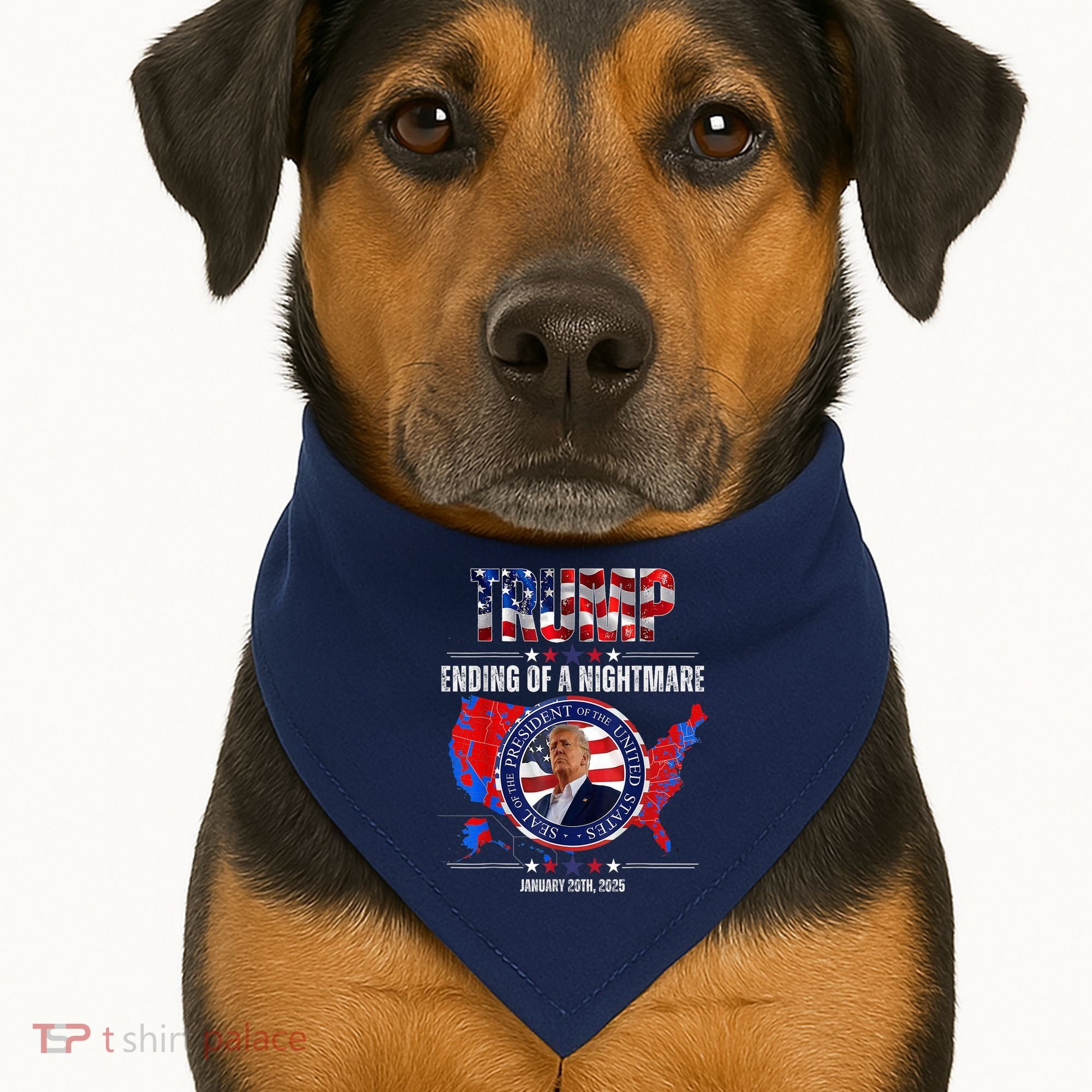 Inauguration 2025 Ending Of A Nightmare President Donald J Trump USA-Made Doggie Bandana
