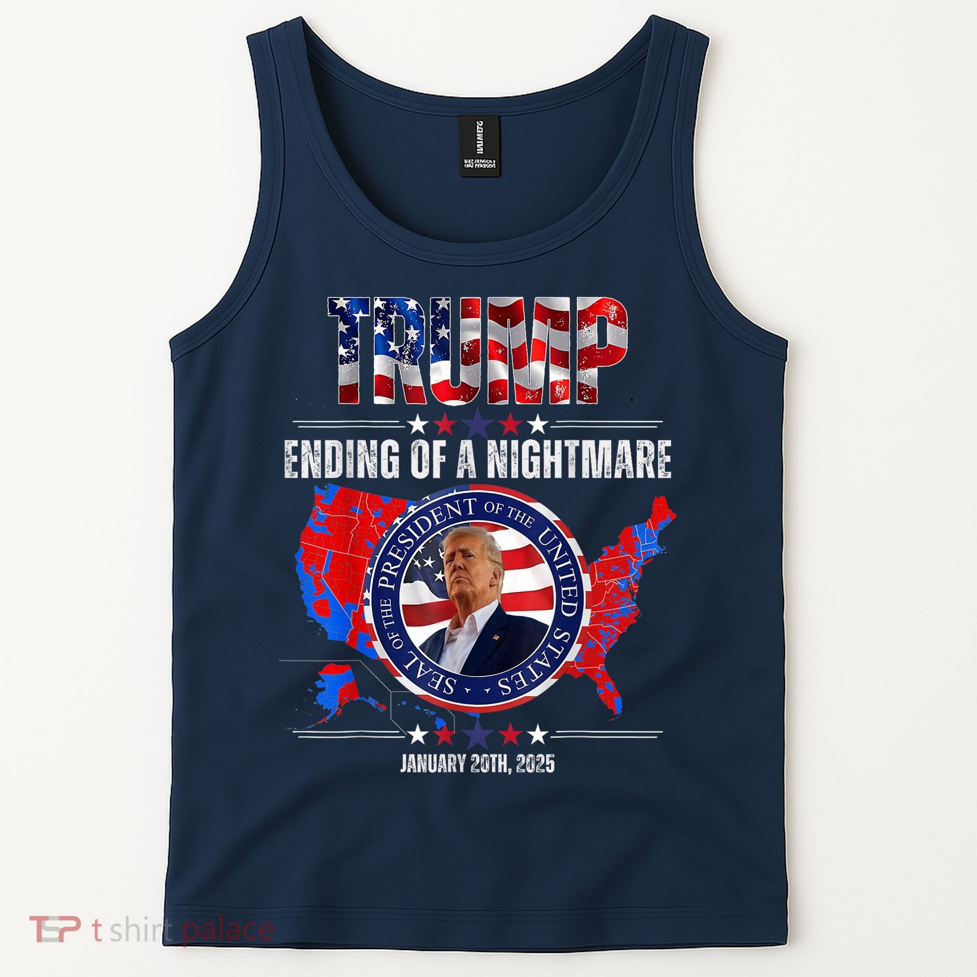 Inauguration 2025 Ending Of A Nightmare President Donald J Trump Tank Top