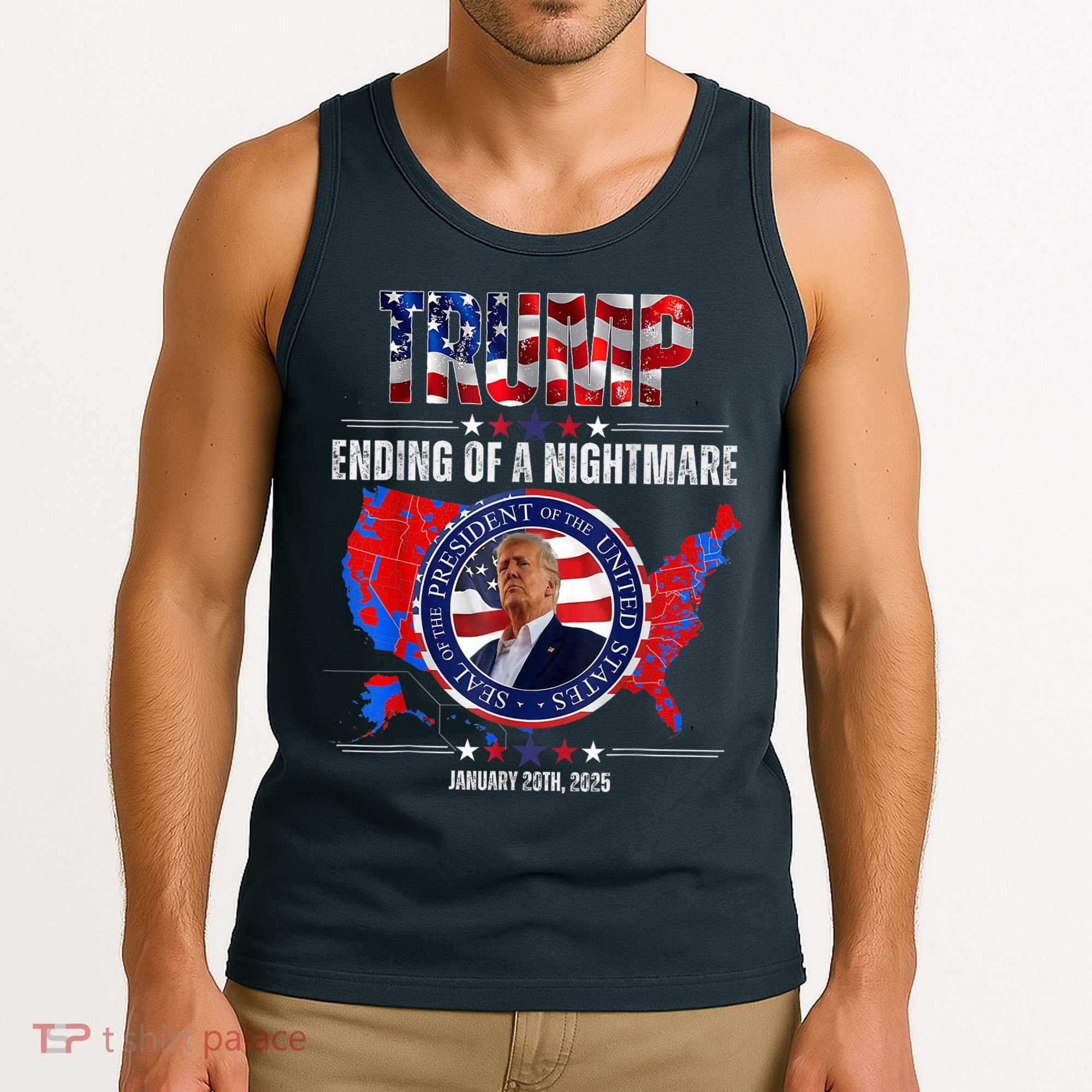 Inauguration 2025 Ending Of A Nightmare President Donald J Trump Tank Top