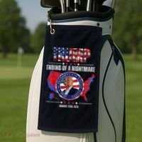 Inauguration 2025 Ending Of A Nightmare President Donald J Trump Golf Towel thumb 2