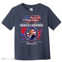 Inauguration 2025 Ending Of A Nightmare President Donald J Trump Toddler T-Shirt thumb 0