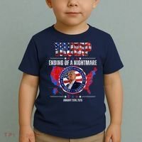 Inauguration 2025 Ending Of A Nightmare President Donald J Trump Toddler T-Shirt thumb 2