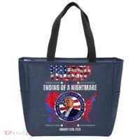Inauguration 2025 Ending Of A Nightmare President Donald J Trump Tote Bag thumb 0