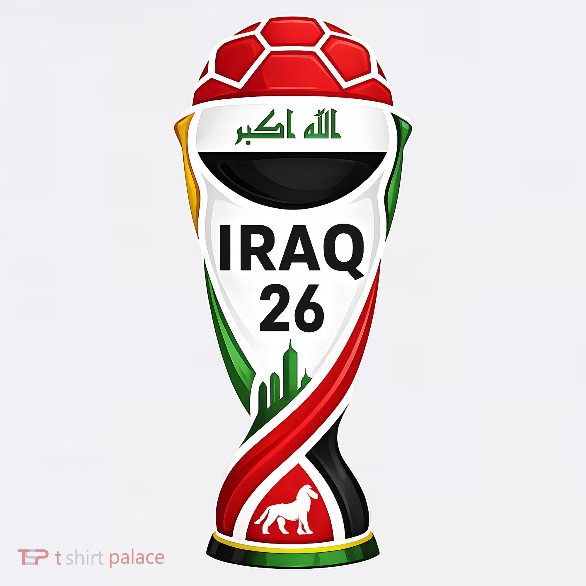 Iraq 2026 Soccer Iraqi Comfort Colors Garment-Dyed Hooded Sweatshirt