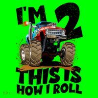 I'm 2 Two This Is How I Roll Monster Truck 2nd Birthday Mousepad thumb 1