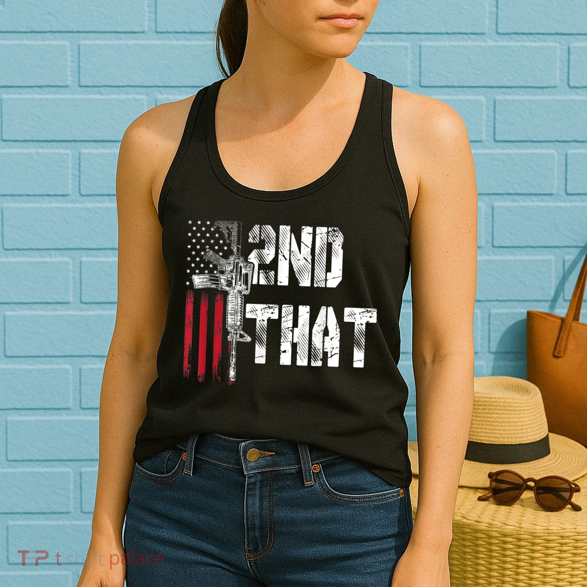 I 2nd That Second Amendment Gun Rights AR15 Owner Patriotic Women's Tank Top