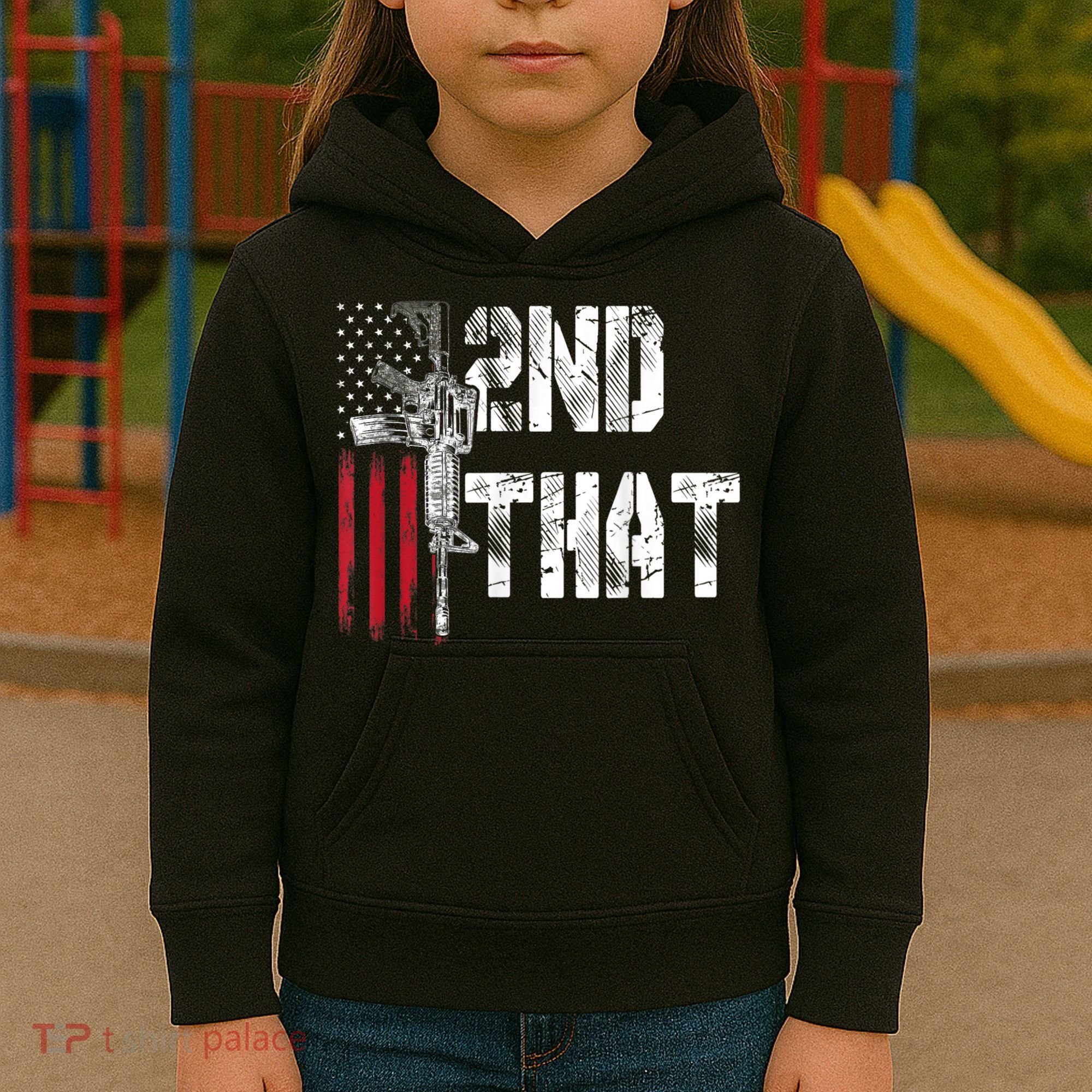 I 2nd That Second Amendment Gun Rights AR15 Owner Patriotic Kids Hoodie