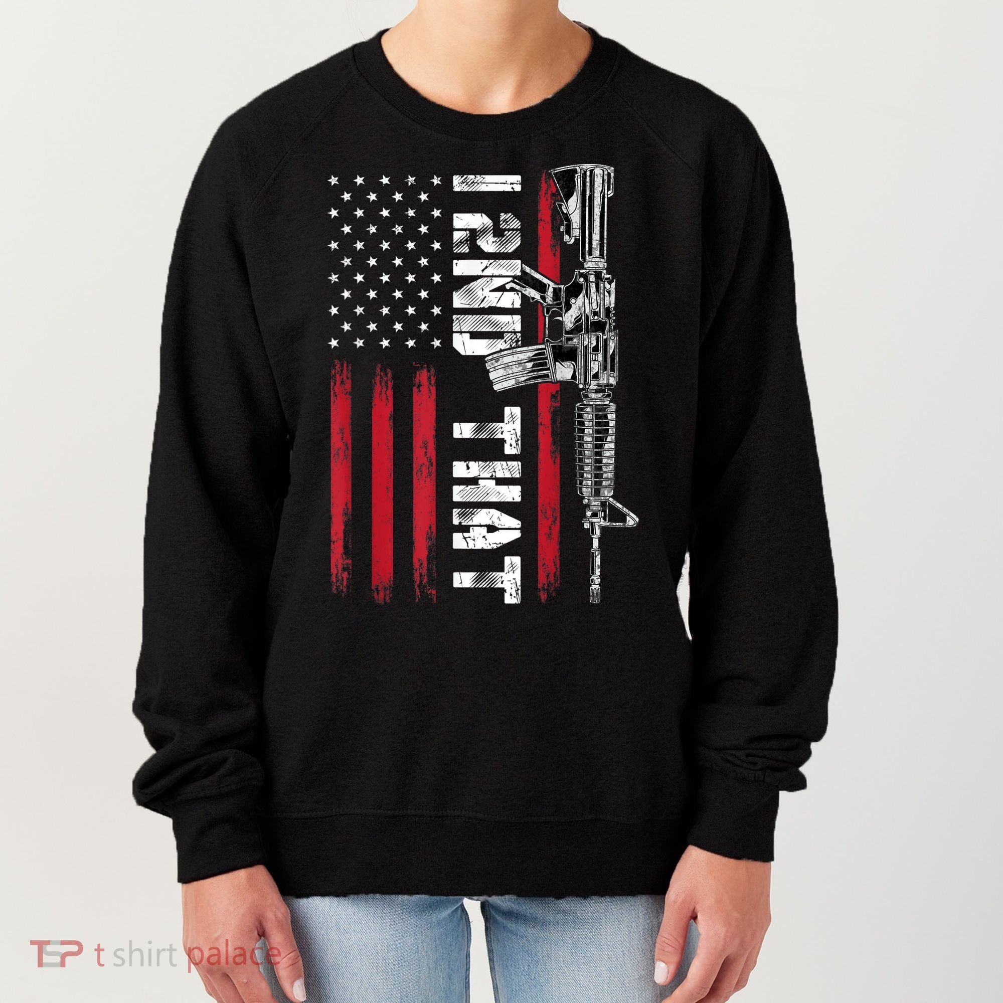 I 2nd That Second Amendment Pro Gun American Flag Patriotic Women's Sweatshirt
