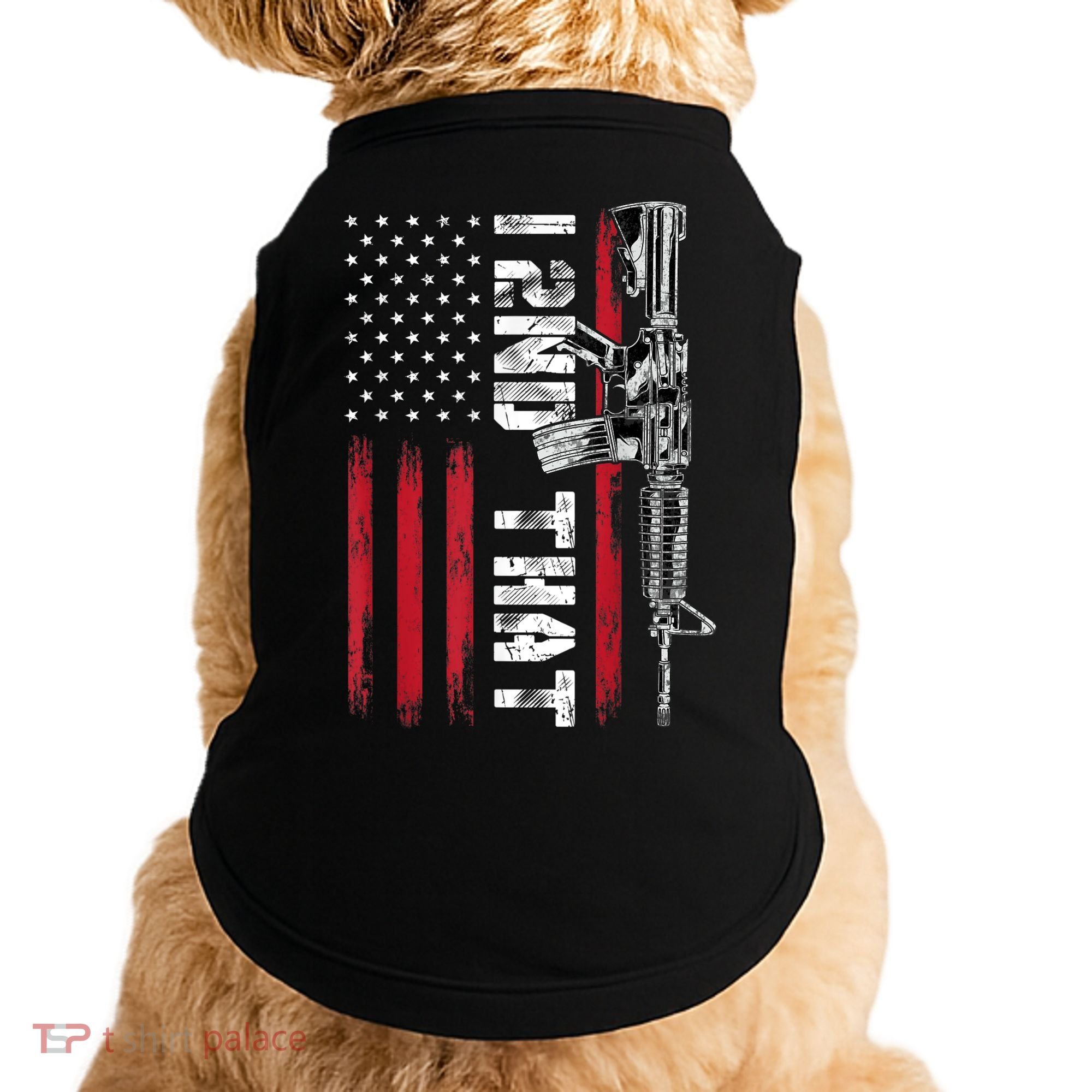I 2nd That Second Amendment Pro Gun American Flag Patriotic Doggie Tank