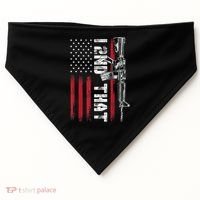 I 2nd That Second Amendment Pro Gun American Flag Patriotic USA-Made Doggie Bandana thumb 0