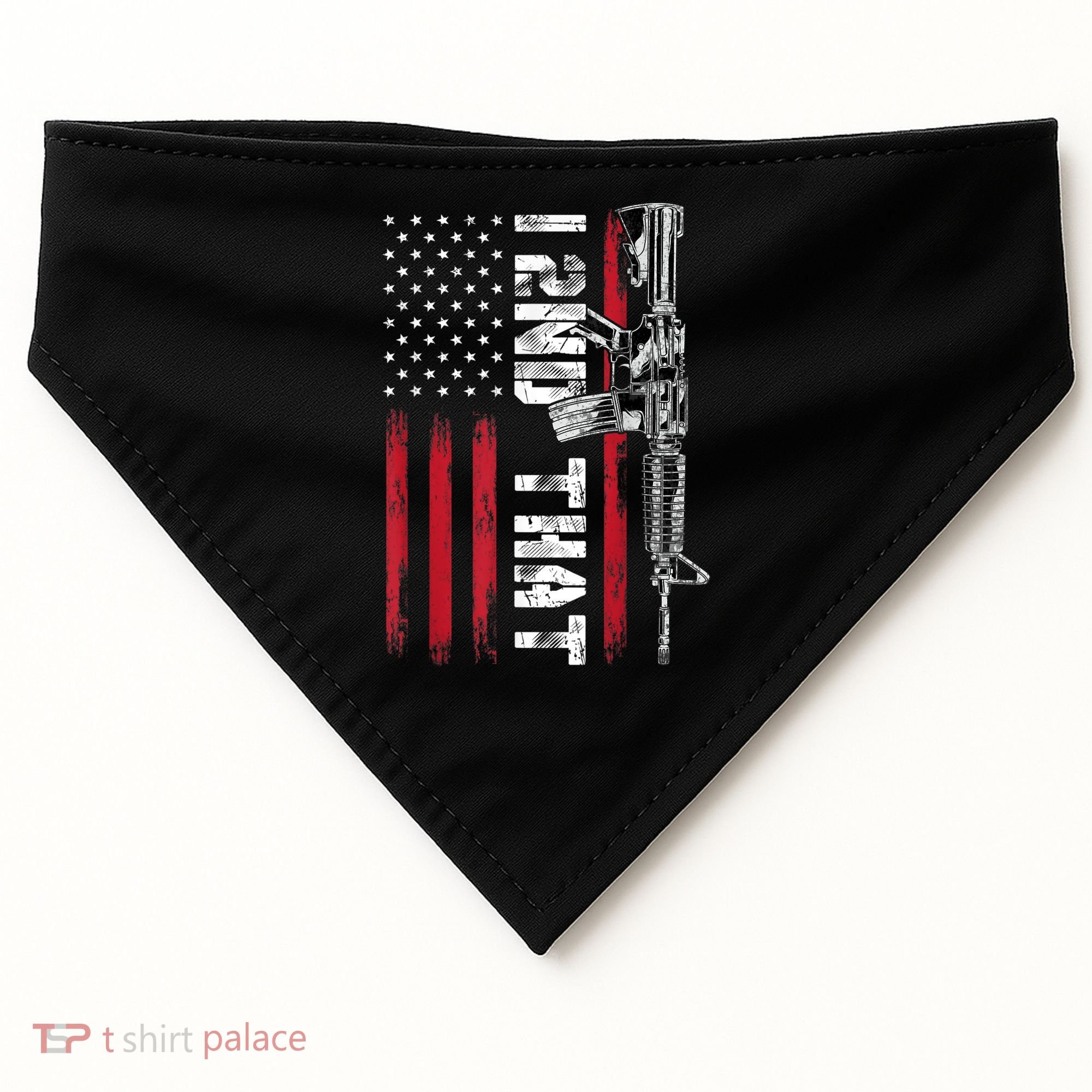 I 2nd That Second Amendment Pro Gun American Flag Patriotic USA-Made Doggie Bandana
