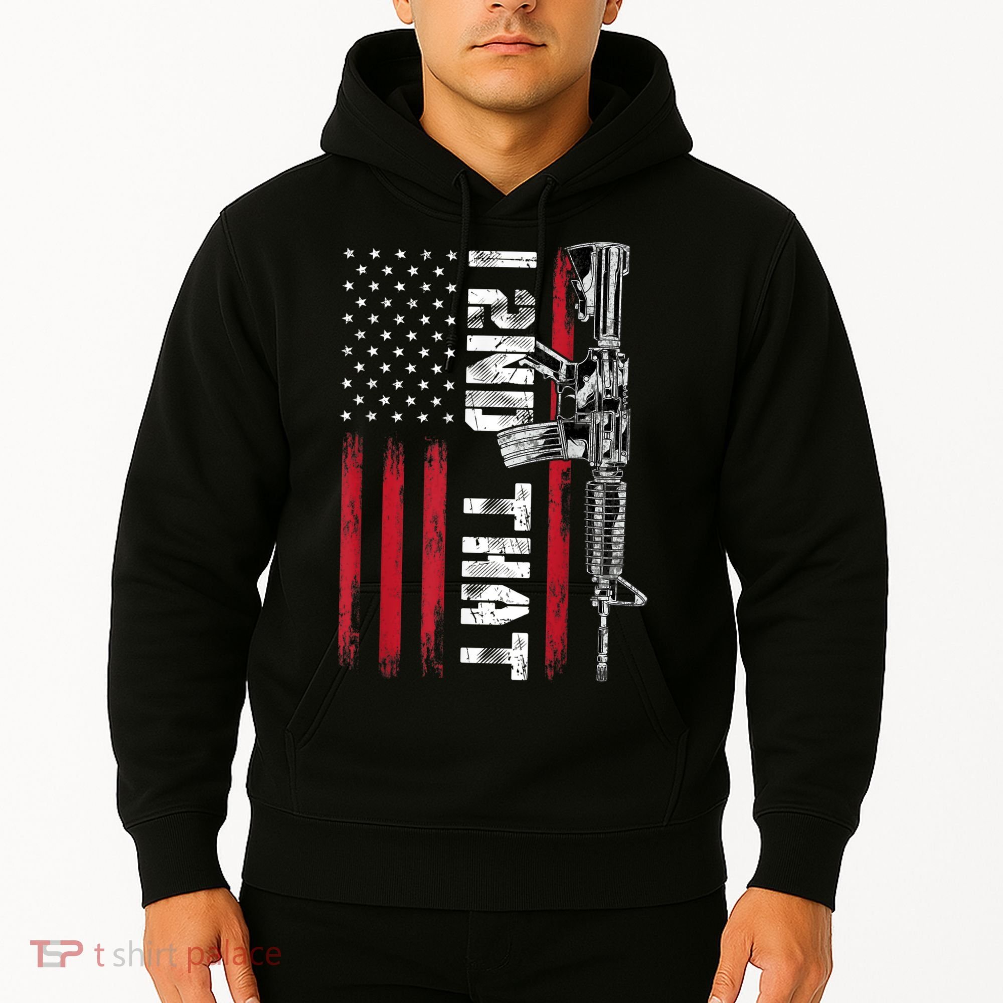 I 2nd That Second Amendment Pro Gun American Flag Patriotic Hoodie