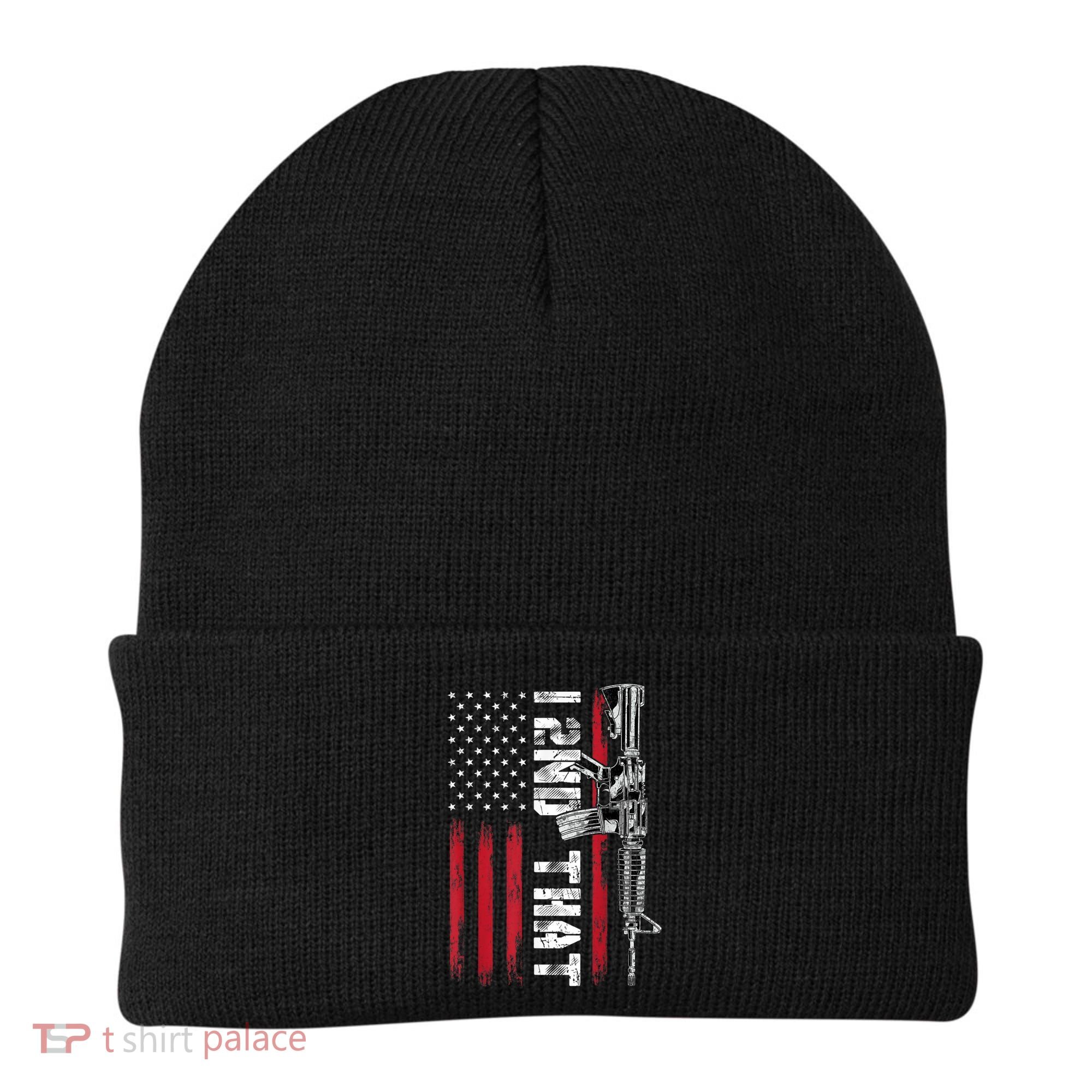 I 2nd That Second Amendment Pro Gun American Flag Patriotic Beanie