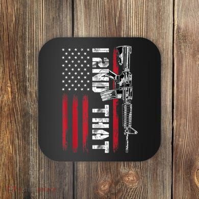 I 2nd That Second Amendment Pro Gun American Flag Patriotic Coaster