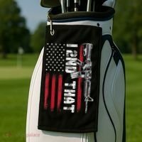 I 2nd That Second Amendment Pro Gun American Flag Patriotic Golf Towel thumb 2