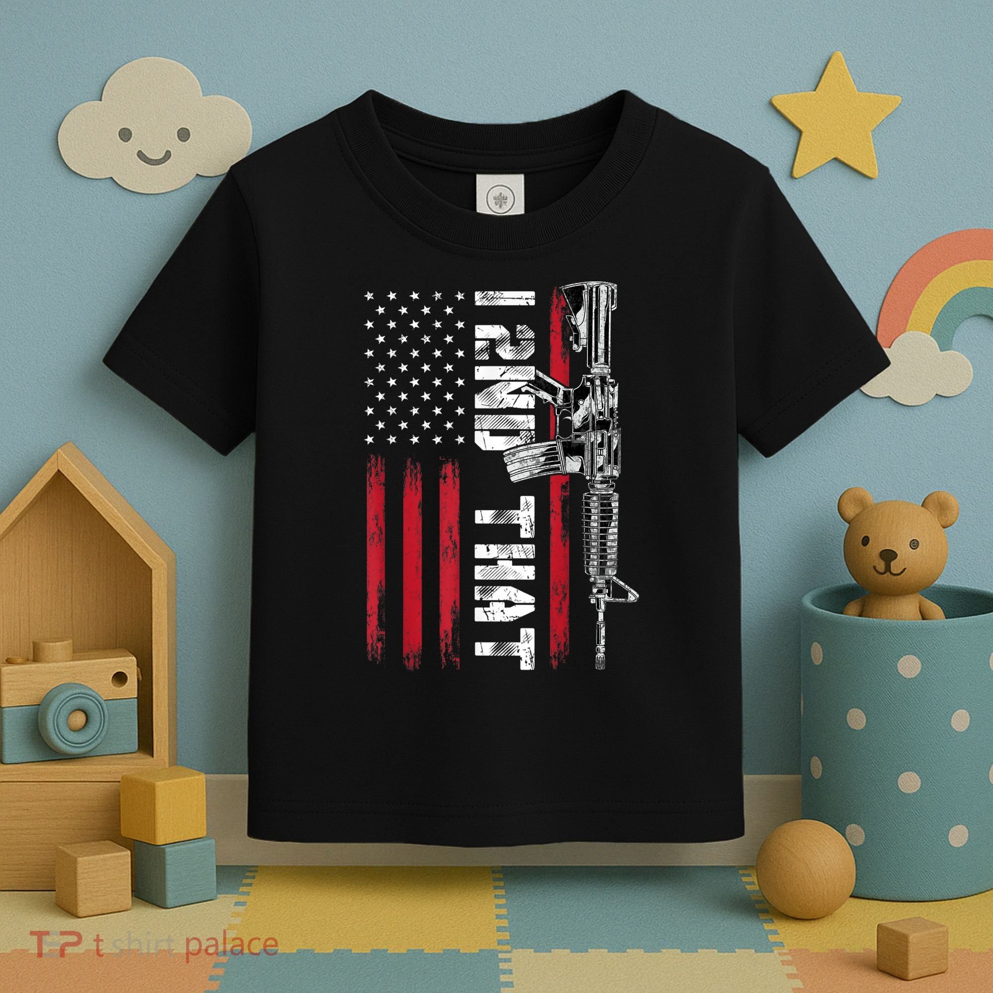 I 2nd That Second Amendment Pro Gun American Flag Patriotic Toddler T-Shirt