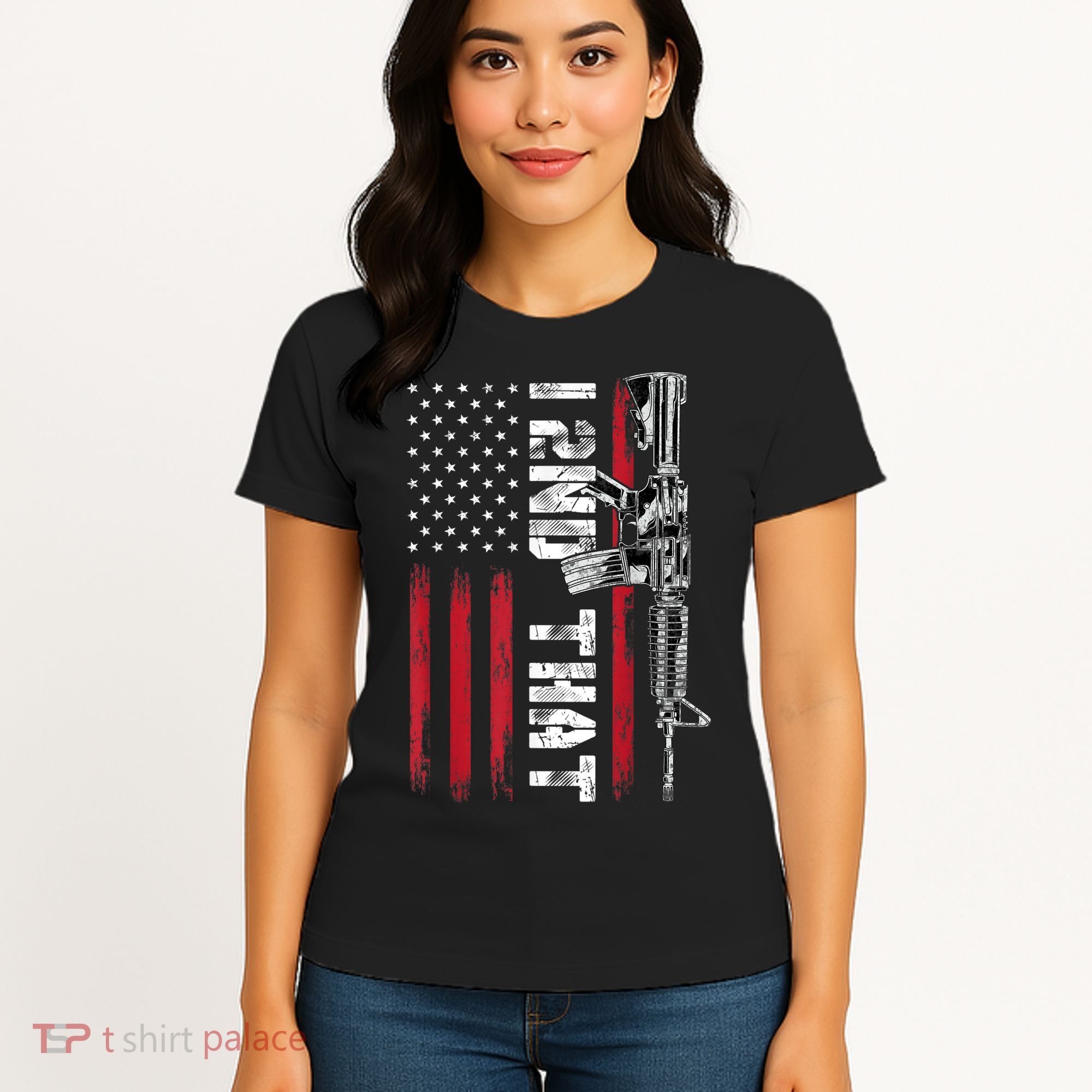 I 2nd That Second Amendment Pro Gun American Flag Patriotic Women's T-Shirt
